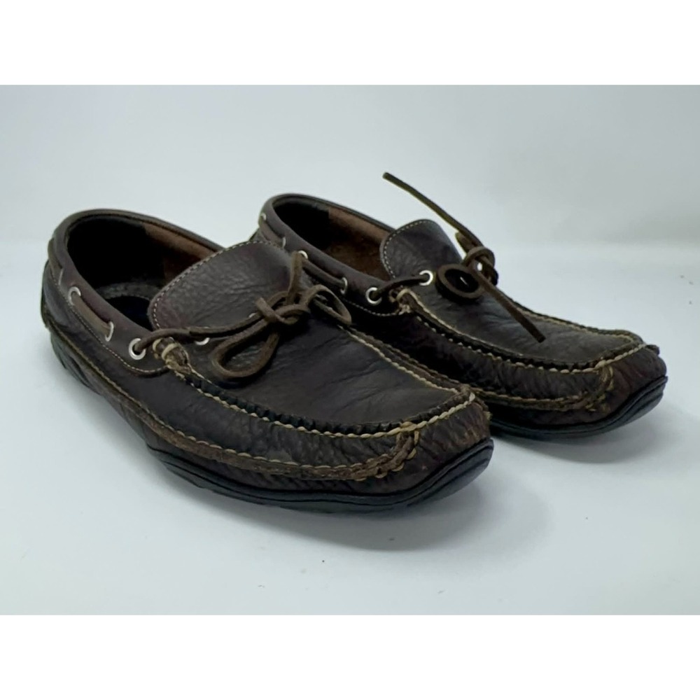 LL Bean Handsewn Moccasins Men's‎ Sz 9 Camp Moc Boat Shoe Leather Loafers Brown